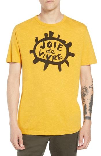 Men's French Connection Joy Of Living Slubbed T-shirt - Yellow