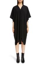 Women's Y's By Yohji Yamamoto Stand Collar Flare Dress - Black