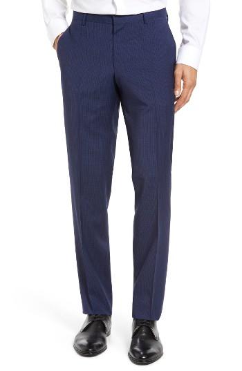Men's Boss Benso Flat Front Check Wool Trousers