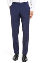 Men's Boss Benso Flat Front Check Wool Trousers