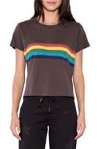 Women's Sundry Rainbow Stripe Tee