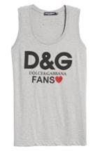 Women's Dolce & Gabbana Fans Graphic Jersey Tank Top Us / 44 It - Grey