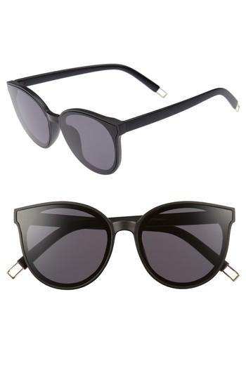 Women's Bp. 59mm Metal Tip Round Sunglasses - Black/ Black
