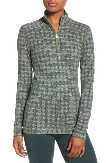 Women's Smartwool Merino 250 Base Pattern Layer Quarter Zip Top