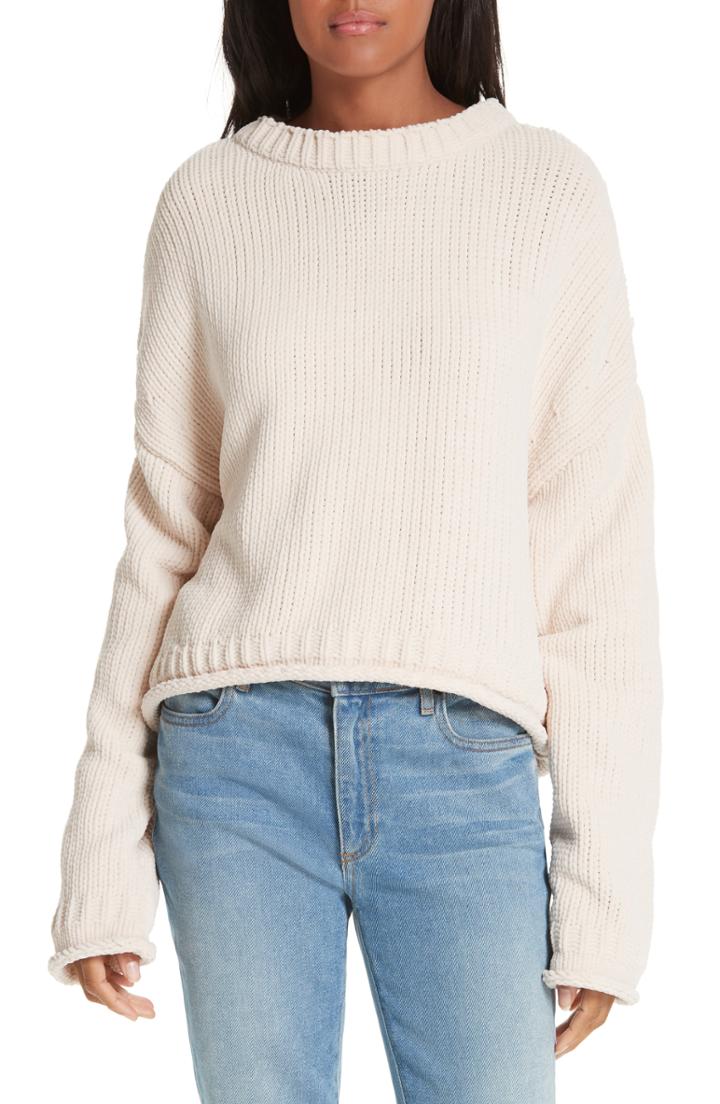 Women's T By Alexander Wang Chenille Sweater - Ivory