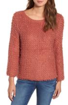 Women's Caslon Loop Stitch Crewneck Sweater, Size - Coral