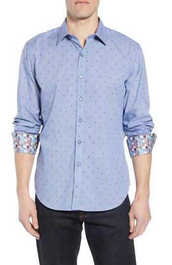 Men's Robert Graham Platt Classic Fit Sport Shirt - Blue