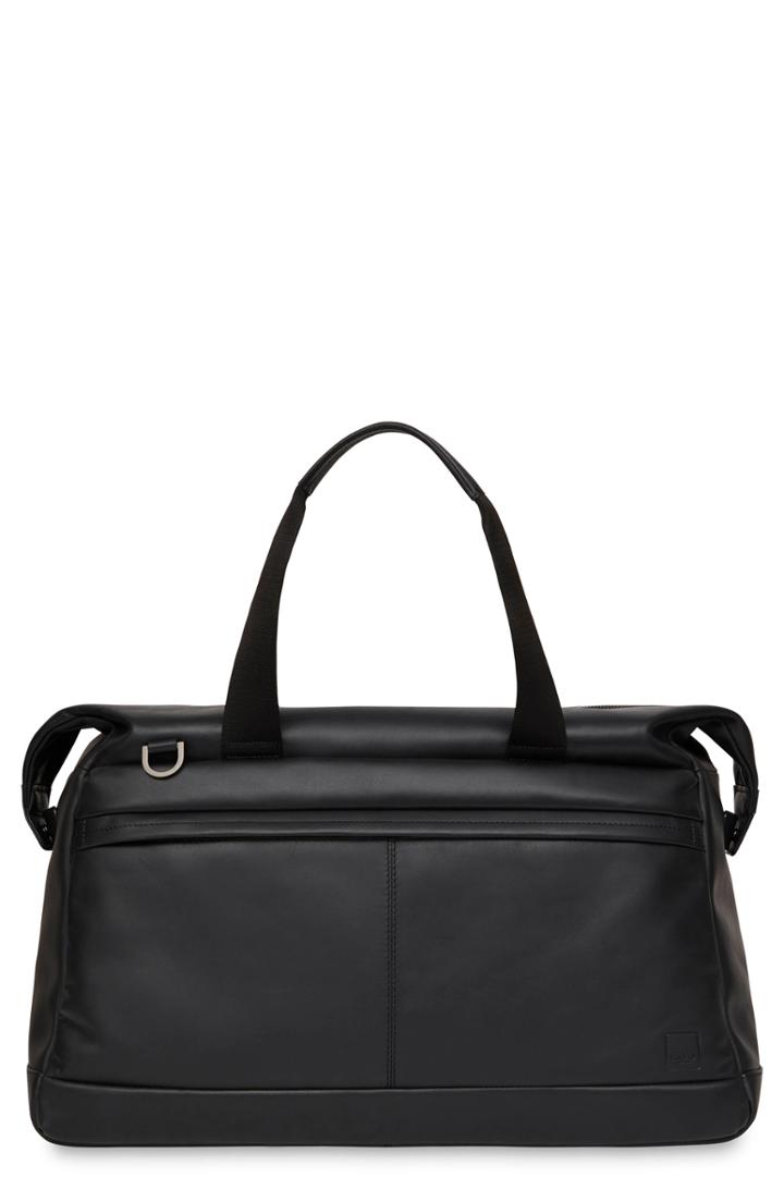 Men's Knomo Barbican Milton Leather Duffel - Black