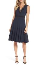 Women's Kobi Halperin Hazel Lace Trim V-neck Dress - Blue