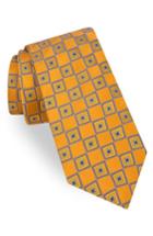 Men's Ted Baker London Frame Square Print Silk Tie, Size - Yellow
