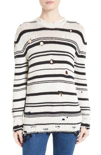 Women's Iro Iane Destroyed Stripe Sweater
