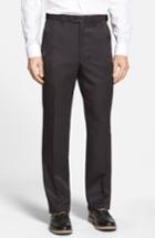 Men's Berle Self Sizer Waist Flat Front Trousers X Unhemmed - Black