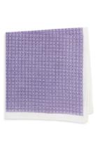 Men's Nordstrom Men's Shop Furno Geometric Pocket Square, Size - Purple