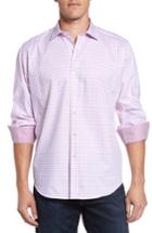 Men's Bugatchi Classic Fit Graphic Sport Shirt, Size - Purple