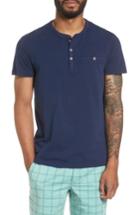 Men's Ted Baker London Arrden Modern Slim Fit Short Sleeve Henley (m) - Blue