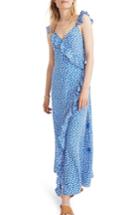 Women's Madewell Ruffle Wrap Maxi Dress - Blue