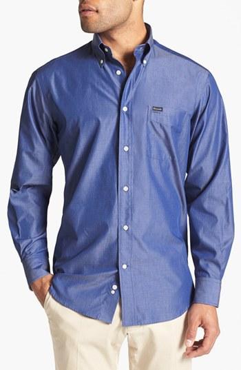 Faconnable Classique Fit Sport Shirt Blue