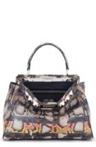 Fendi Medium Peekaboo Genuine Python Crossbody Bag -