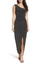 Women's Bardot Slit Front One-shoulder Gown