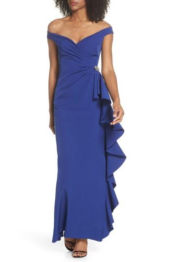 Women's Vince Camuto Laguna Off The Shoulder Scuba Gown - Pink