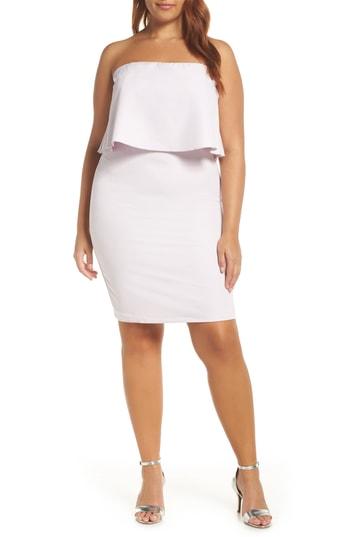Women's Socialite Popover Strapless Dress, Size - Purple