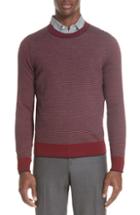 Men's Canali Crewneck Wool Sweater Us / 50 Eu R - Red