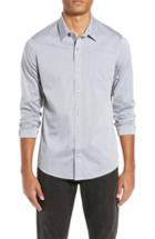 Men's Travis Mathew Let's Do It Again Fit Sport Shirt, Size Large - Grey