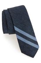 Men's Calibrate Double Bar Panel Tie, Size - Blue