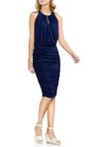 Women's Vince Camuto Ruched Keyhole Dress, Size - Blue