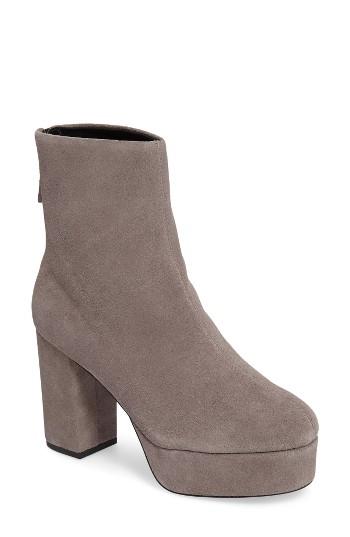 Women's Topshop Hello Platform Boot .5us / 37eu - Grey