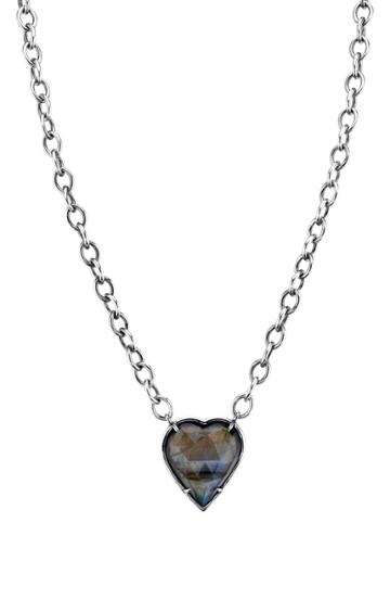 Women's Sheryl Lowe Labradorite Heart Pendant Necklace