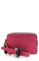 Anya Hindmarch The Double Stack Crinkled Leather Clutch - Pink