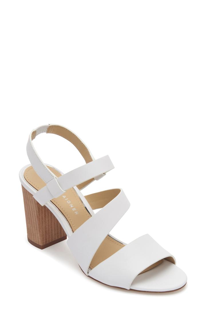 Women's Etienne Aigner Lane Block Heel Sandal .5 M - White