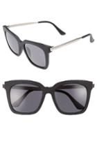 Women's Diff Bella 52mm Polarized Sunglasses - Matte Black/ Grey