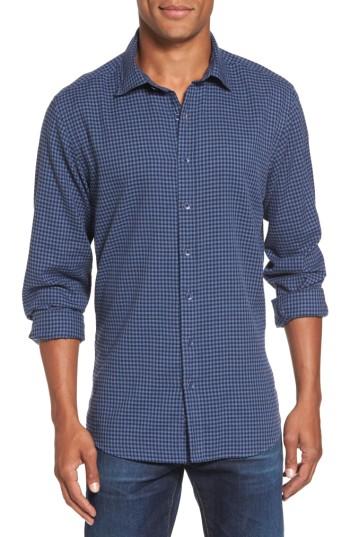 Men's Rodd & Gunn Kennington Regular Fit Gingham Sport Shirt, Size - Blue