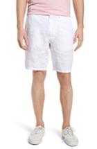 Men's Vilebrequin Embroidered Linen Blend Shorts - White