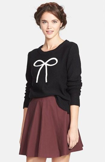 Lily White Faux Leather Skater Skirt (juniors)