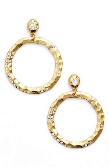 Women's Karine Sultan Jewely Cubic Zirconia Frontal Hoop Earrings