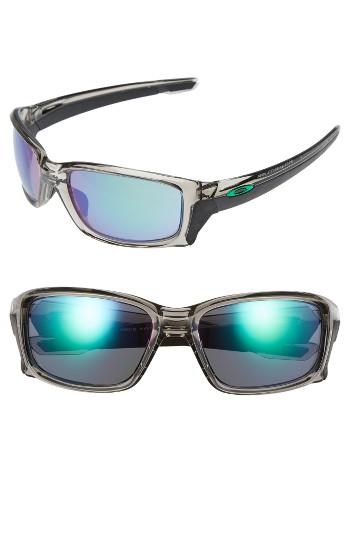 Women's Oakley Straightlink 61mm Sunglasses - Grey Ink/ Jade Iridium