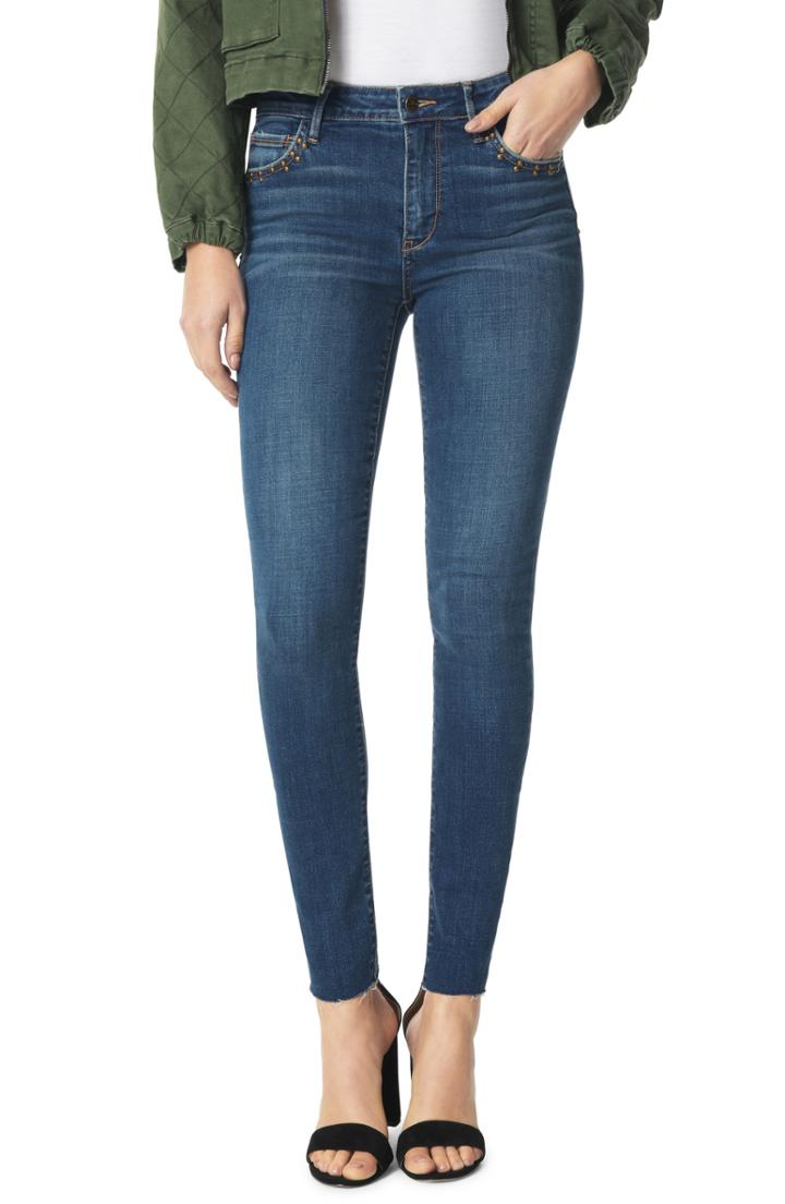 Women's Sam Edelman The Kitten Studded Ankle Skinny Jeans - Blue