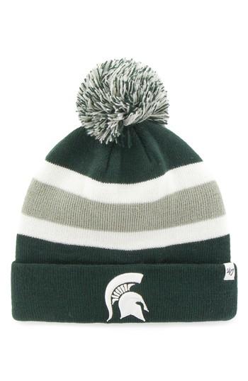 Men's 47 Brand Collegiate Breakaway Pom Knit Beanie - Green