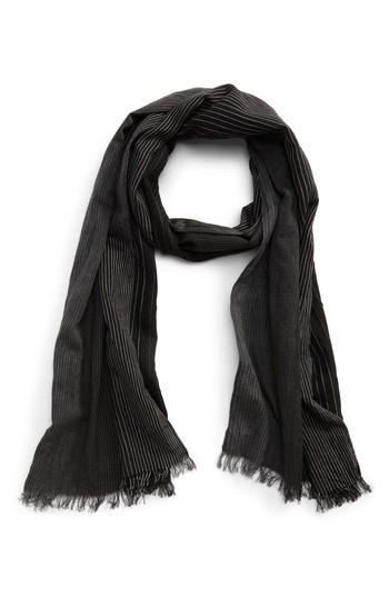 Men's John Varvatos Star Usa Ombre Cotton & Silk Scarf, Size - Black