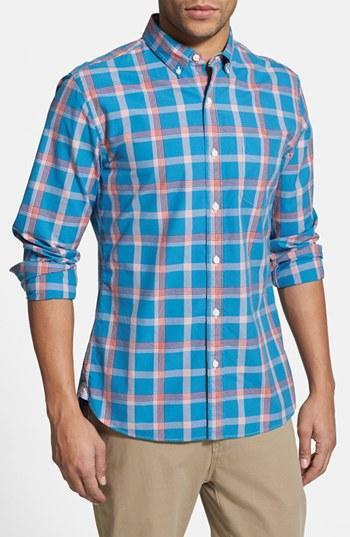 Bonobos 'haven Plaid' Slim Fit Sport Shirt Pink/blue