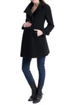 Women's Kimi And Kai 'penelope' Maternity Trench Coat - Black