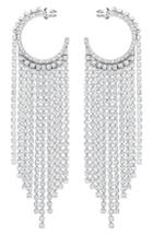 Women's Swarovski Crystal Fringe Hoop Earrings