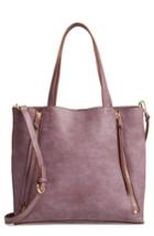 Chelsea28 Leigh Convertible Zipper Faux Leather Tote - Purple