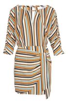 Women's Love, Nickie Lew Stripe Faux Wrap Dress - Metallic