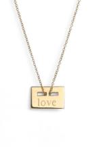 Women's Ginette Ny 'mini Love Plate' Pendant Necklace