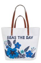 Tommy Bahama Athen - Seas The Day Embroidered Straw Tote -