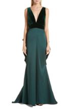 Women's Sachin & Babi Noir Topanga Velvet Bodice Bow Back Gown - Green